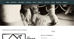 Desktop Screenshot of homebirth.org.za